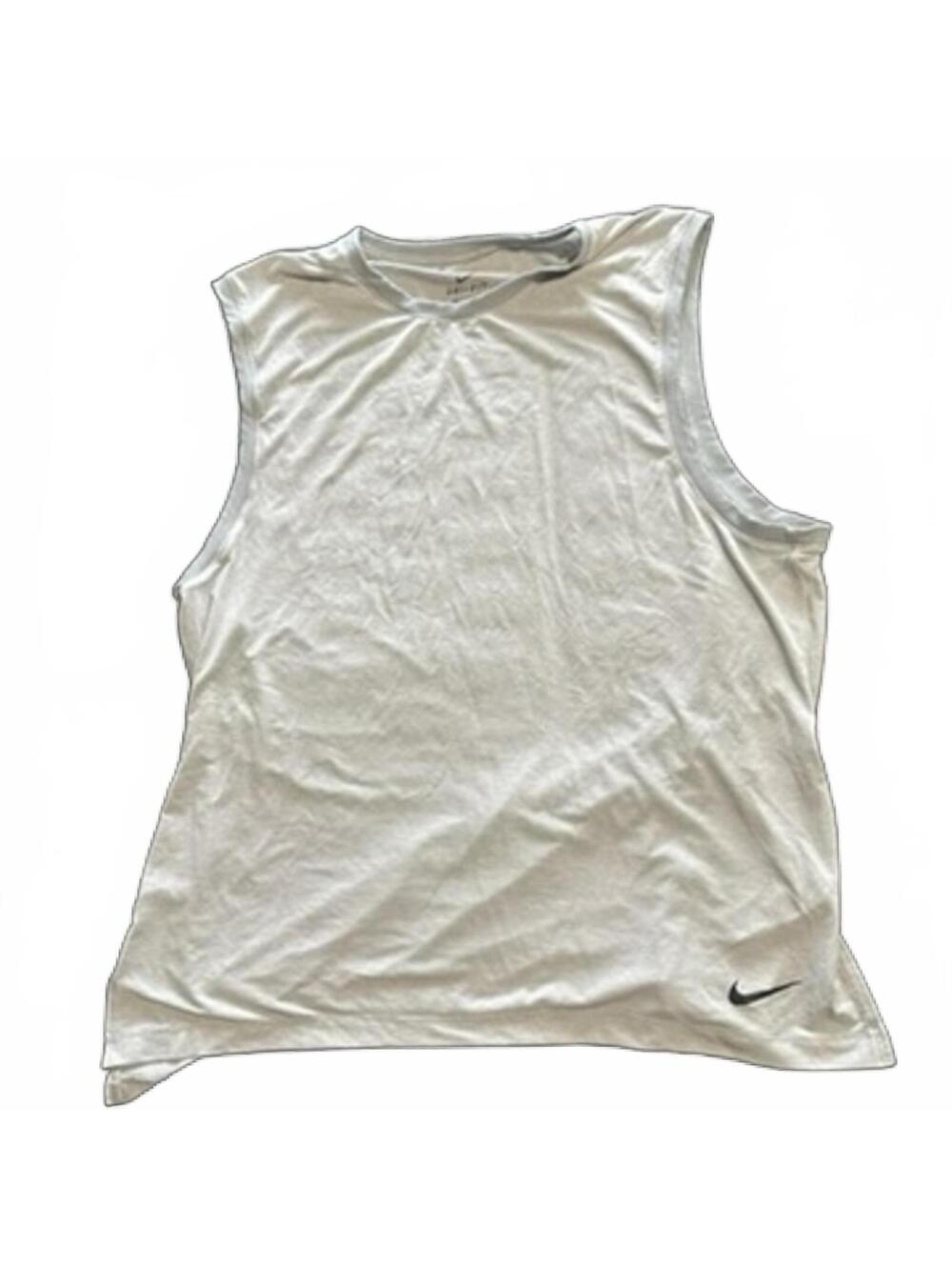 Nike Sleeveless Athletic Tank Top White Size Large